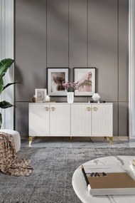Stewehome κονσόλα mdf με μεμβράνη και πόρτες 160x40x84 cm