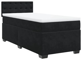 ΚΡΕΒΑΤΙ BOXSPRING ΜΕ ΣΤΡΩΜΑ ΜΑΥΡΟ 100X200 ΕΚ. ΒΕΛΟΥΔΙΝΟ 3288548