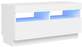 vidaXL Έπιπλο Τηλεόρασης με LED Λευκό 80 x 35 x 40 εκ.