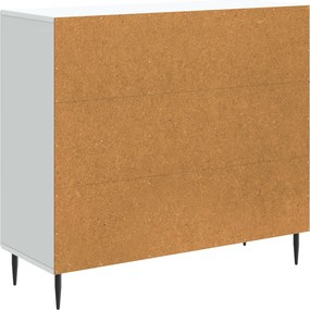 vidaXL Πλαϊνό γραφείο Λευκό 89 x 34,5 x 80 εκ Επεξεργασμένο Ξύλο