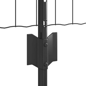 vidaXL Τεντώτο με στήριγμα Γκρι 0,4 x 50 μ. Χάλυβας και PVC