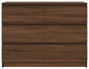 vidaXL Sideboard καφέ δρυς 100x35x76 cm Κατασκευασμένο ξύλο