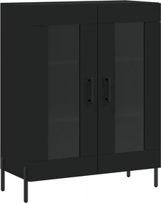vidaXL Ντουλάπι Μαύρο 69,5x34x180 εκ. από Επεξεργασμένο Ξύλο