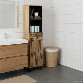 vidaXL Ντουλάπι Μπάνιου Φυσικό 38 x 33 x 160 εκ Επεξεργασμένο Ξύλο