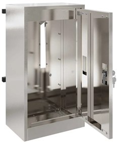 vidaXL γραμματοκιβώτιο Μαύρο 30 x 23 x 55 εκ. Ανοξείδωτο ατσάλι