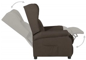 vidaXL Πολυθρόνα Ανακλινόμενη Σκούρο Καφέ Υφασμάτινη