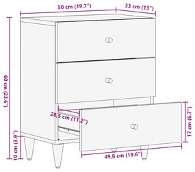 ΚΟΜΟΔΙΝΟ 50 X 33 X 60 ΕΚ. ΑΠΟ ΜΑΣΙΦ ΞΥΛΟ ΜΑΝΓΚΟ 358329