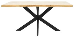 Tραπέζι Gilman pakoworld MDF sonoma-μαύρο 180x90x75εκ (1 τεμάχια)