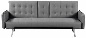 Καναπές κρεβάτι Mesa 486, Αριθμός θέσεων: 3, Γκρι, 82x188x80cm, 35 kg, Πόδια: Μέταλλο, Μερικώς συναρμολογημένο | Epipla1.gr