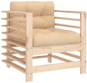 vidaXL Καρέκλες Κήπου με Μαξιλάρια 2 τεμ. από Μασίφ Ξύλο Πεύκου
