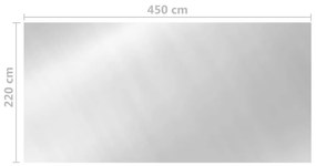Κάλυμμα Πισίνας Ασημί 450 x 220 εκ. από Πολυαιθυλένιο - Ασήμι