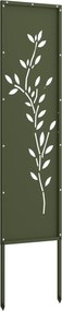 vidaXL Οθόνη Ιδιωτικότητας Κήπου Floral Λαδί 32 χ 140 εκ