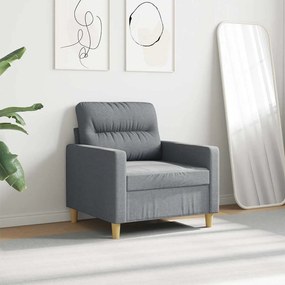 vidaXL Πολυθρόνα Ανοιχτό Γκρι 60 εκ. Υφασμάτινη