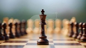 Intra Συλλεκτικό Ξύλινο Παζλ Plywood  4mm - Σκακιστικό βασιλικό κομμάτι σε μια σκακιέρα Σε Ξύλινο Κουτί - Διαστάσεις: 10x10 cm – 25 κομμάτια