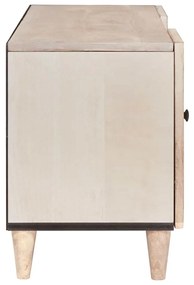 vidaXL Ντουλάπι TV με συρτάρι Λευκό 105 x 33 x 46 εκ Μασίφ ξύλο μάνγκο