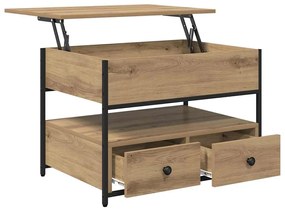 vidaXL Τραπεζάκι σαλονιού με συρτάρι Artisan Oak 70 x 50 x 54.5 εκ