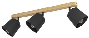 Φωτιστικό Σποτ 84xH23cm Τρίφωτο 3xE27 Μαύρο- Καφέ Eglo Cottoro 900433