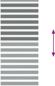 vidaXL Ζέβρα τυφλή Σκούρο Γκρι Πλάτος υφάσματος 100,9 εκ. Πολυεστέρας