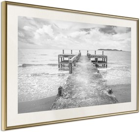 Αφίσα - Old Pier - 30x20 - Χρυσό - Με πασπαρτού