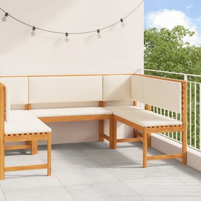 vidaXL Σετ Παγκάκι Κήπου 5 pcs Καφέ Μασίφ ξύλο ακακίας