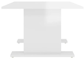 vidaXL Τραπεζάκι Σαλονιού Γυαλιστερό Λευκό 103,5x60x40 εκ. Επεξ. Ξύλο