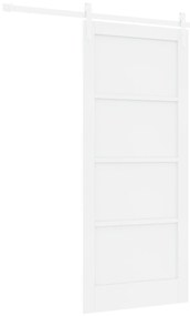 vidaXL Συρόμενη Πόρτα με Σετ Υλικών Λευκή 86x198.5 εκ.