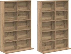 vidaXL Ντουλάπα CD 2 τμχ. Artisan Δρυς 65 x 23,5 x 97,5 εκ.