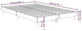 ΠΛΑΙΣΙΟ ΚΡΕΒΑΤΙΟΥ ΚΑΦΕ ΔΡΥΣ 120X190 ΕΚ. ΕΠΕΞΕΡΓΑΣΜΕΝΟ ΞΥΛΟ 832092