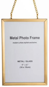 Κορνίζα Με Αλυσίδα 84543 10x15cm Gold Μέταλλο