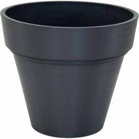 Βάζο Λουλουδιών Mega Collections Ecostone Planter Μαύρο noir Πλαστική ύλη Ανακυκλωμένο 55 x 51 cm