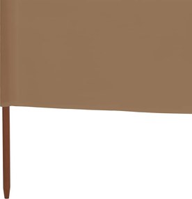 vidaXL Προστατευτικό Αέρα με 6 Πάνελ Χρώμα Taupe 800x80 εκ. Υφασμάτινο