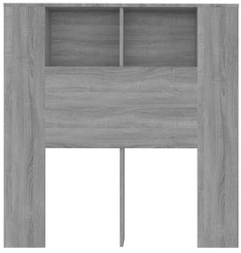 vidaXL Κεφαλάρι Με Αποθηκευτικό Χώρο Γκρι Sonoma 100 x 18,5 x 104,5 εκ