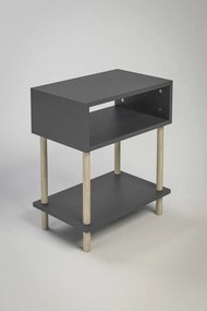 Κομοδίνο Ανθρακί LIEL 45x30x60