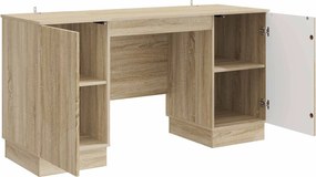 vidaXL Γραφείο Sonoma Δρυς 142,5 x 50 x 75 εκ. Επεξεργασμένο Ξύλο