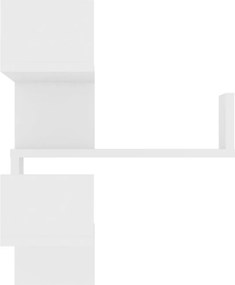 vidaXL Γωνιακή Ραφιέρα Τοίχου Λευκή 40 x 40 x 50 εκ. από Επεξ. Ξύλο