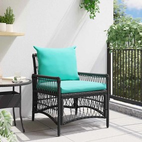 vidaXL Καρέκλα Κήπου Μαύρο 60 x 70 x 78εκ συνθετικό ρατάν