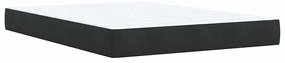 vidaXL Κρεβάτι Boxspring με Στρώμα Μαύρο 160x200 εκ. Βελούδινο