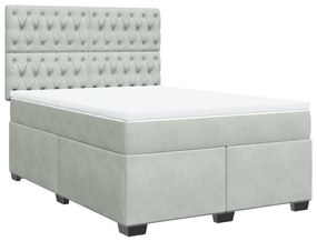 ΚΡΕΒΑΤΙ BOXSPRING ΜΕ ΣΤΡΩΜΑ ΑΝΟΙΧΤΟ ΓΚΡΙ 160X200 ΕΚ. ΒΕΛΟΥΔΙΝΟ 3293260