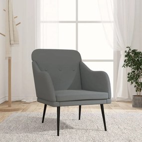 vidaXL Πολυθρόνα Σκούρο Γκρι 63 x 76 x 80 εκ. Υφασμάτινη