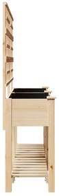 vidaXL Κήπος Γλάστρα με Πλέγμα & Ράφι 161x43x152 εκ. Μασίφ ξύλο πεύκου