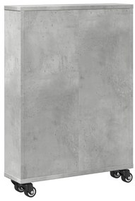 vidaXL Τρόλεϊ Αποθήκευσης Στενό Γκρι Σκυρ. 48x13x68 εκ. Επεξ. Ξύλο
