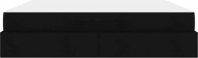 vidaXL Σκελετός κρεβατιού με στρώμα 2 pcs Μαύρο ύφασμα