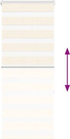 vidaXL Ζέβρα τυφλή μπεζ μάρμαρο Πλάτος υφάσματος 50,9 εκ. Πολυεστέρας