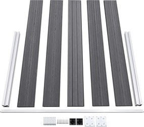 vidaXL Πάνελ Περίφραξης Γκρι 526 x 106 εκ. από WPC