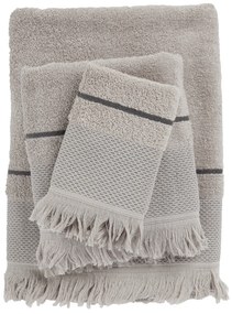 Σετ Πετσέτες 3τμχ Βαμβακερές Best 0841 Grey Das Home