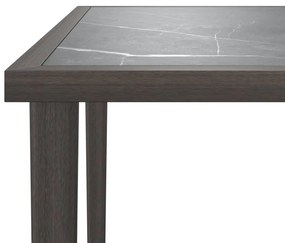 vidaXL Τραπέζι Κήπου Γκρι 48x48x37 εκ. Ατσάλινο