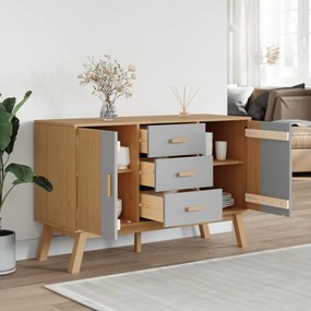 vidaXL Μπουφές OLDEN Γκρι &amp; Καφέ 114x43x73,5 εκ. από Μασίφ Ξύλο Πεύκου