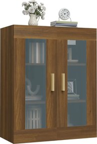 vidaXL Κρεμαστό Ντουλάπι Τοίχου Καφέ Δρυς 69,5x34x90 εκ Επεξ. Ξύλο