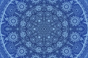 Εικόνα διακοσμητικό Mandala με δαντέλα σε μπλε - 90x60