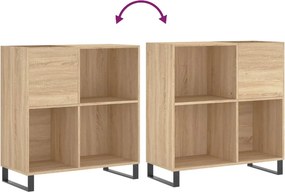 vidaXL Δισκοθήκη Sonoma Δρυς 84,5 x 38 x 89 εκ. από Επεξεργασμένο Ξύλο